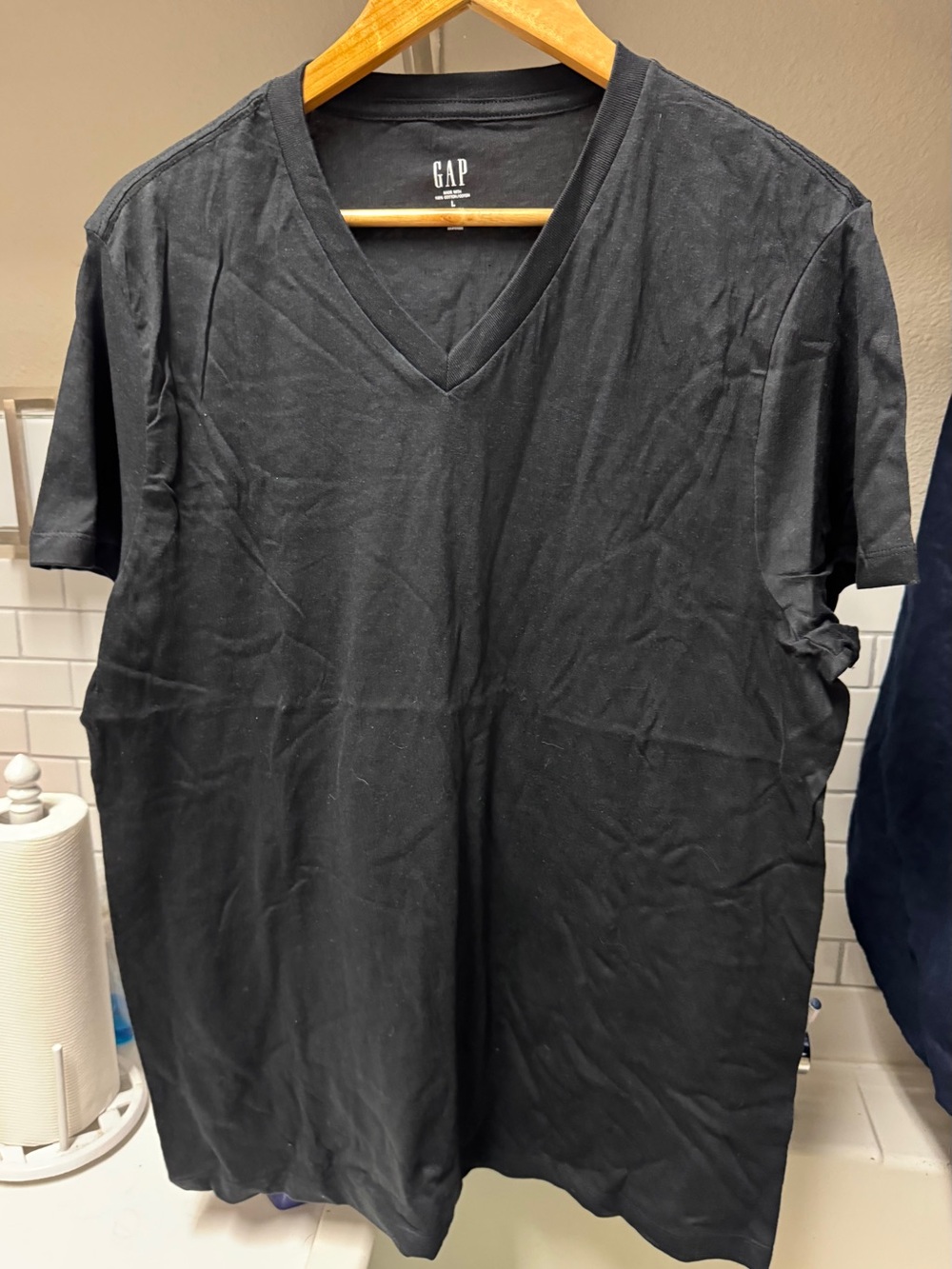 NWOT- Gap V-Neck tees, lot of 2, black